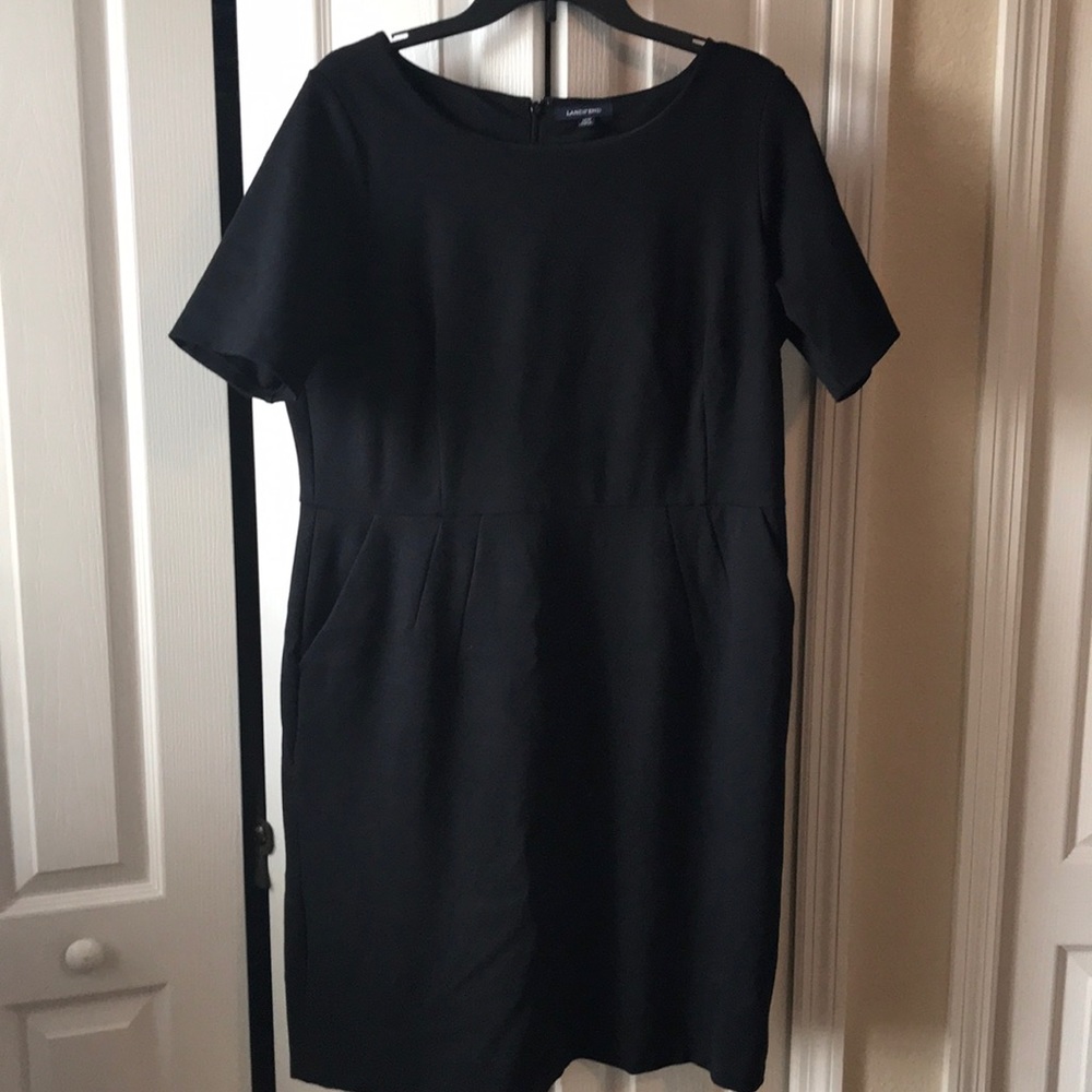 Lands End Black dress with pockets